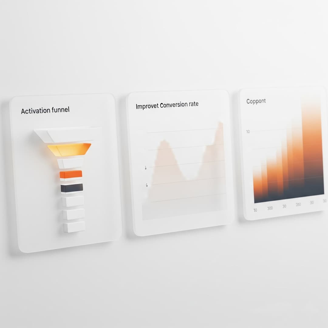 Analytics dashboard showing improved user activation metrics