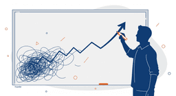 Founder reviewing web app build costs and delivery stages on a planning board.