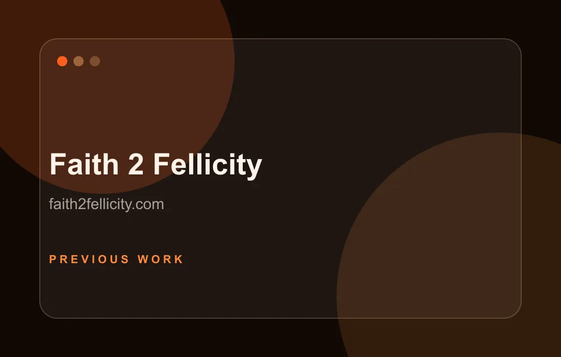 Faith 2 Fellicity project screenshot