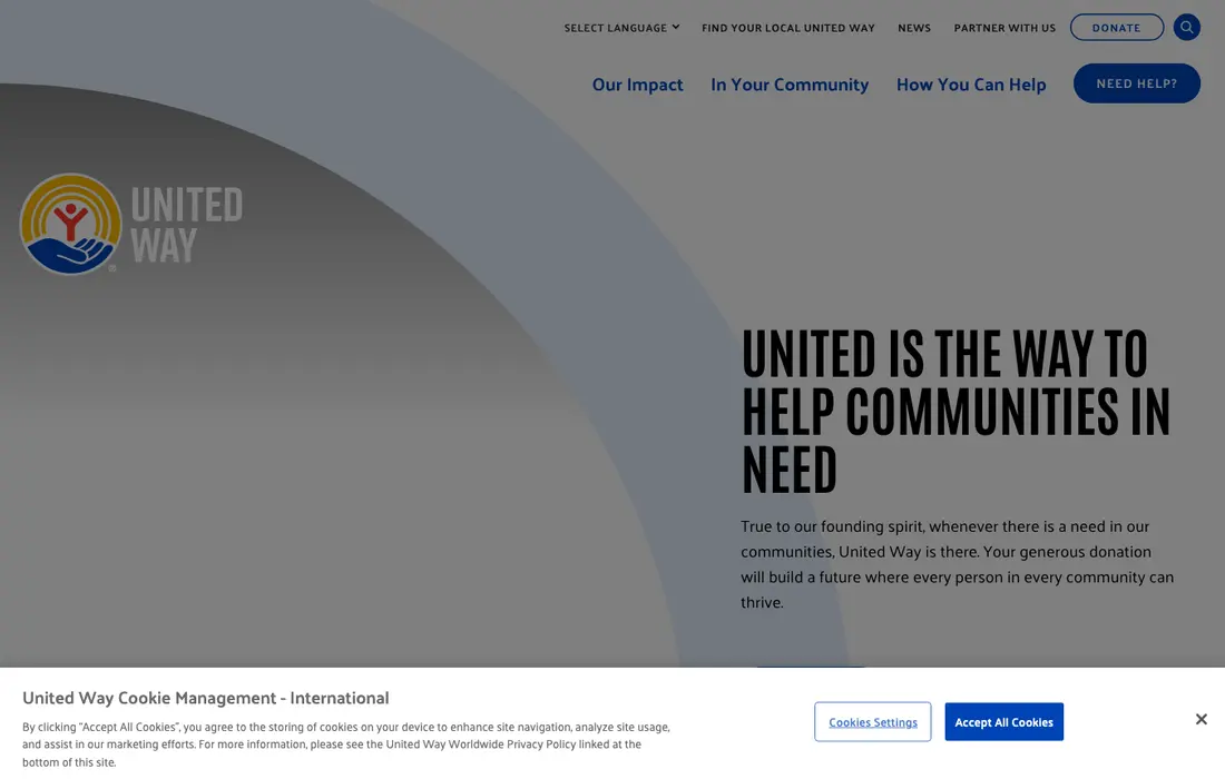 United Way project screenshot